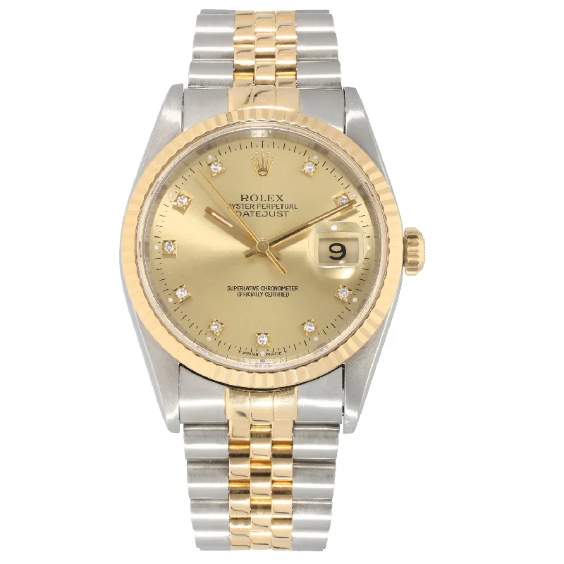 watches for women with classic designs and multi-functional dials -Rolex Datejust 16233 36mm Bi-Colour Watch