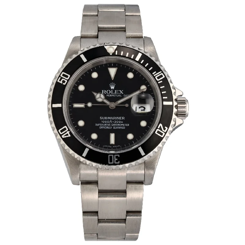 luxury digital watches for men with advanced tracking features and GPS -Rolex Submariner 16610 40mm Stainless Steel Watch