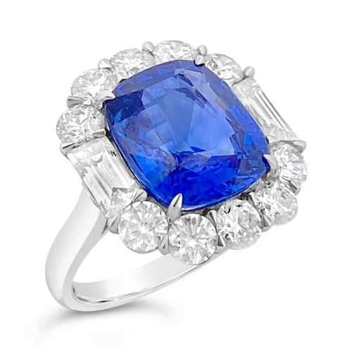 men’s wedding rings with diamonds and sapphires for wedding bands-Sapphire & Diamond Ring