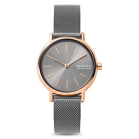 sport watches for women with heart rate monitoring and multi-sport tracking -Skagen Signatur Analog Gray Dial Women's Watch-SKW2996