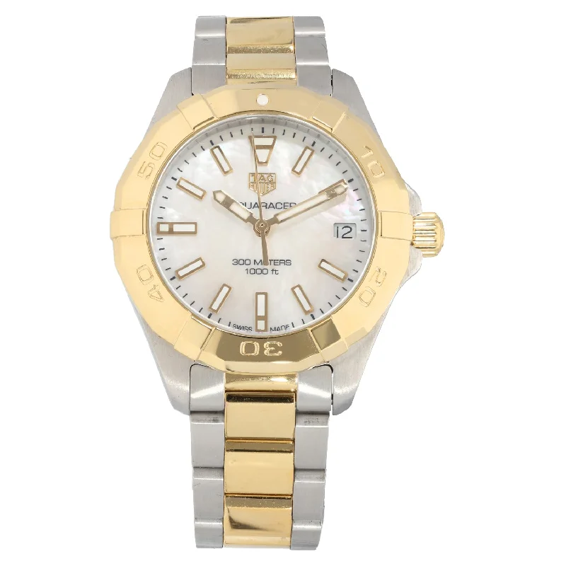 sport watches for women with fitness tracking and mobile connectivity -Tag Heuer Aquaracer WBD1320 32mm Bi-Colour Watch