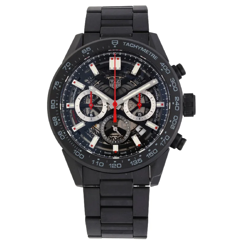 watches for women with interchangeable bands and modern digital features -Tag Heuer Carrera CBG2A90 46mm Ceramic Watch