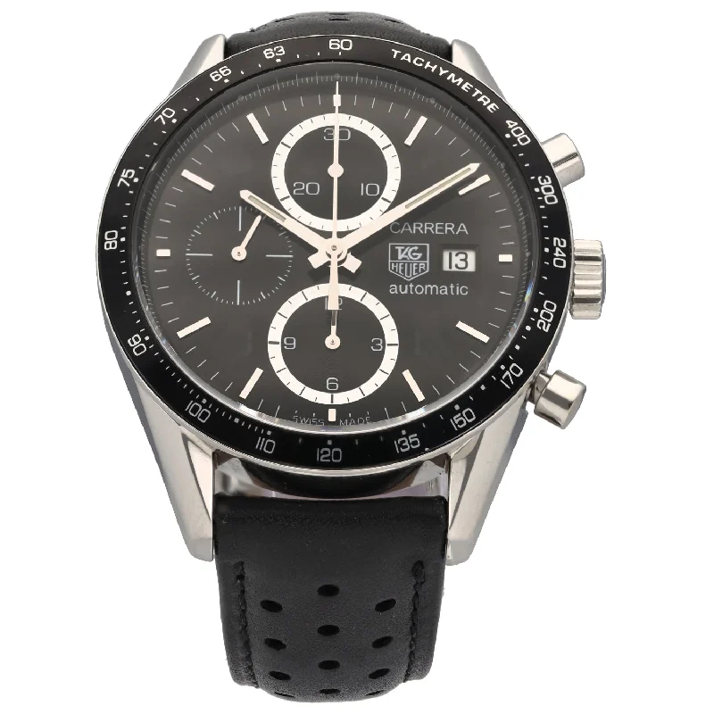 stylish men's watches with rugged designs and fitness tracking functions -Tag Heuer Carrera CV2010-3 41mm Stainless Steel Watch