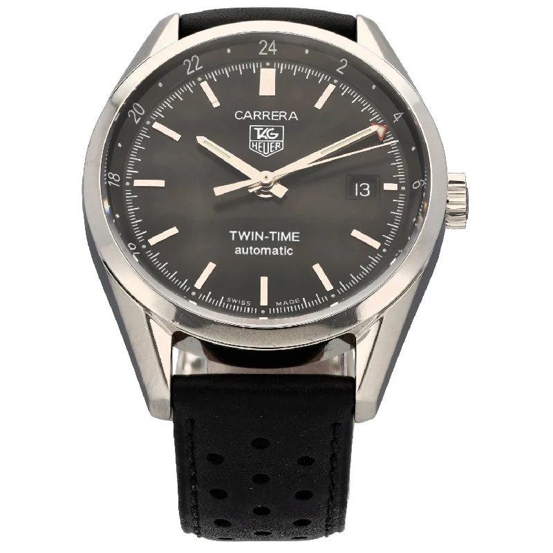 stylish men's watches with leather straps and precision chronograph -Tag Heuer Carrera WV2115-0 39mm Stainless Steel Watch