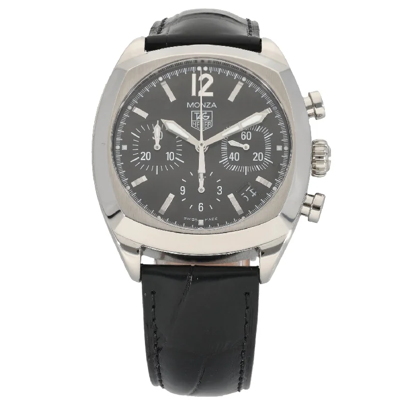 stylish men’s watches with chronograph features and sleek modern designs -Tag Heuer Classic Monza CR2113-0 37mm Stainless Steel Watch