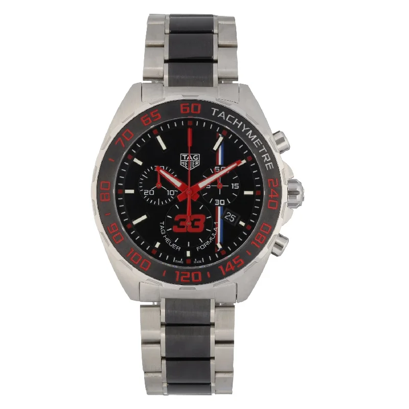 sport watches for men with real-time health tracking and GPS -Tag Heuer Formula 1 CAZ101U 43mm Stainless Steel Watch