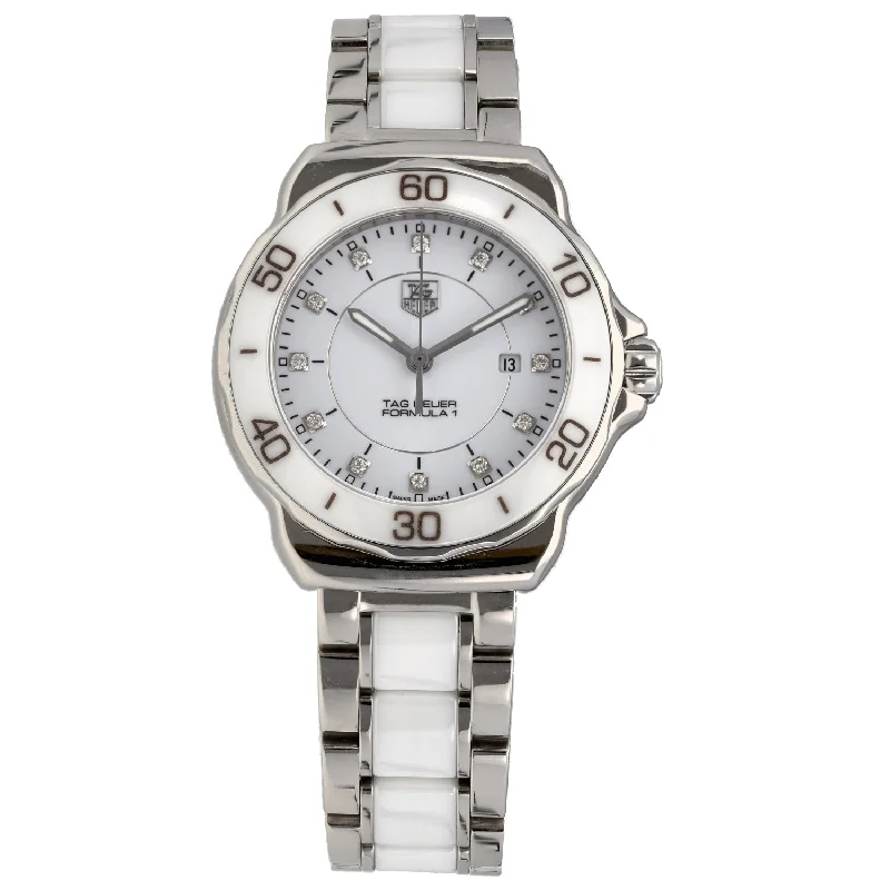 elegant watches for women with gemstone-encrusted bezels and sleek bands -Tag Heuer Formula 1 WAH1315 32mm Stainless Steel Watch