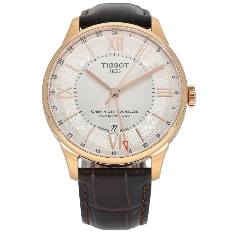 luxury watches for women with digital features and eco-friendly bands -Tissot Chemin Des Tourelles T099429 A 42mm Gold Plated Watch