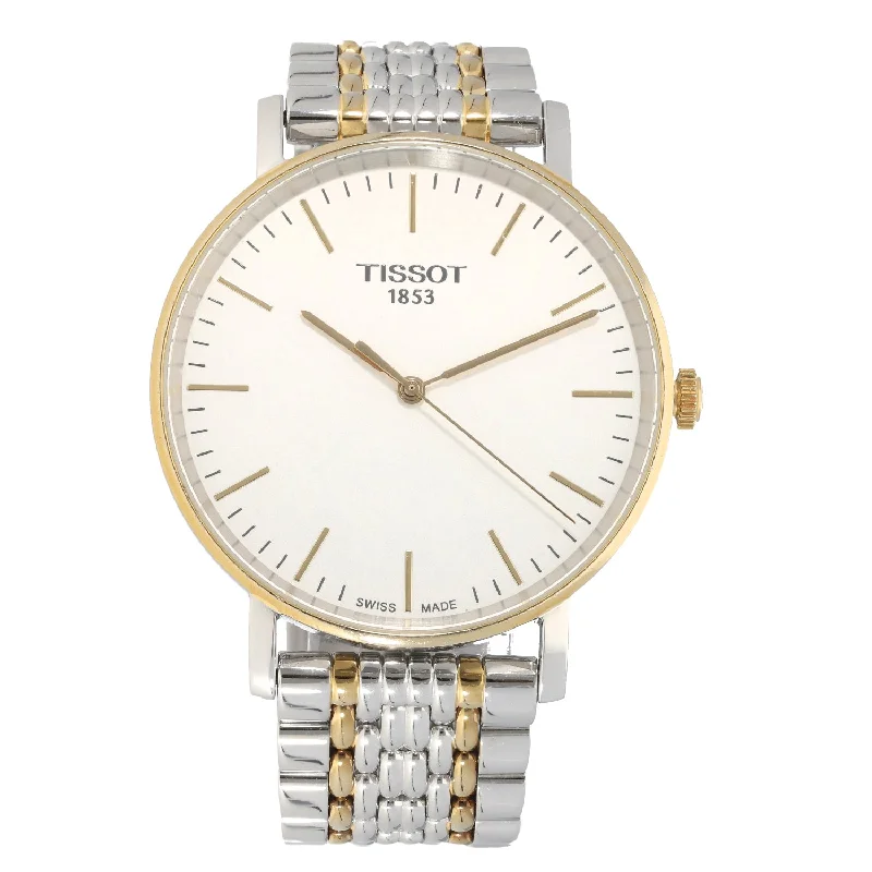 men's watches with classic designs and advanced digital chronographs -Tissot Everytime T109410 A 38mm Bi-Colour Watch