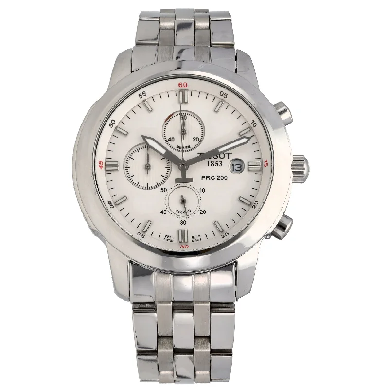 men's watches with advanced tracking features and rugged designs -Tissot PRC200 T014427 43mm Stainless Steel Watch