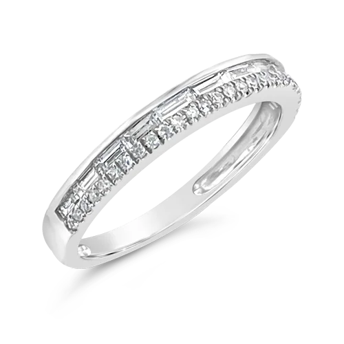 men’s rings with sapphires for engagement bands with rubies-White Gold & Diamond Band Ring