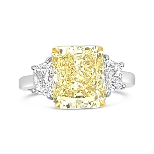 men’s rings with sapphires and rubies for engagement rings-Yellow & White Diamond Ring